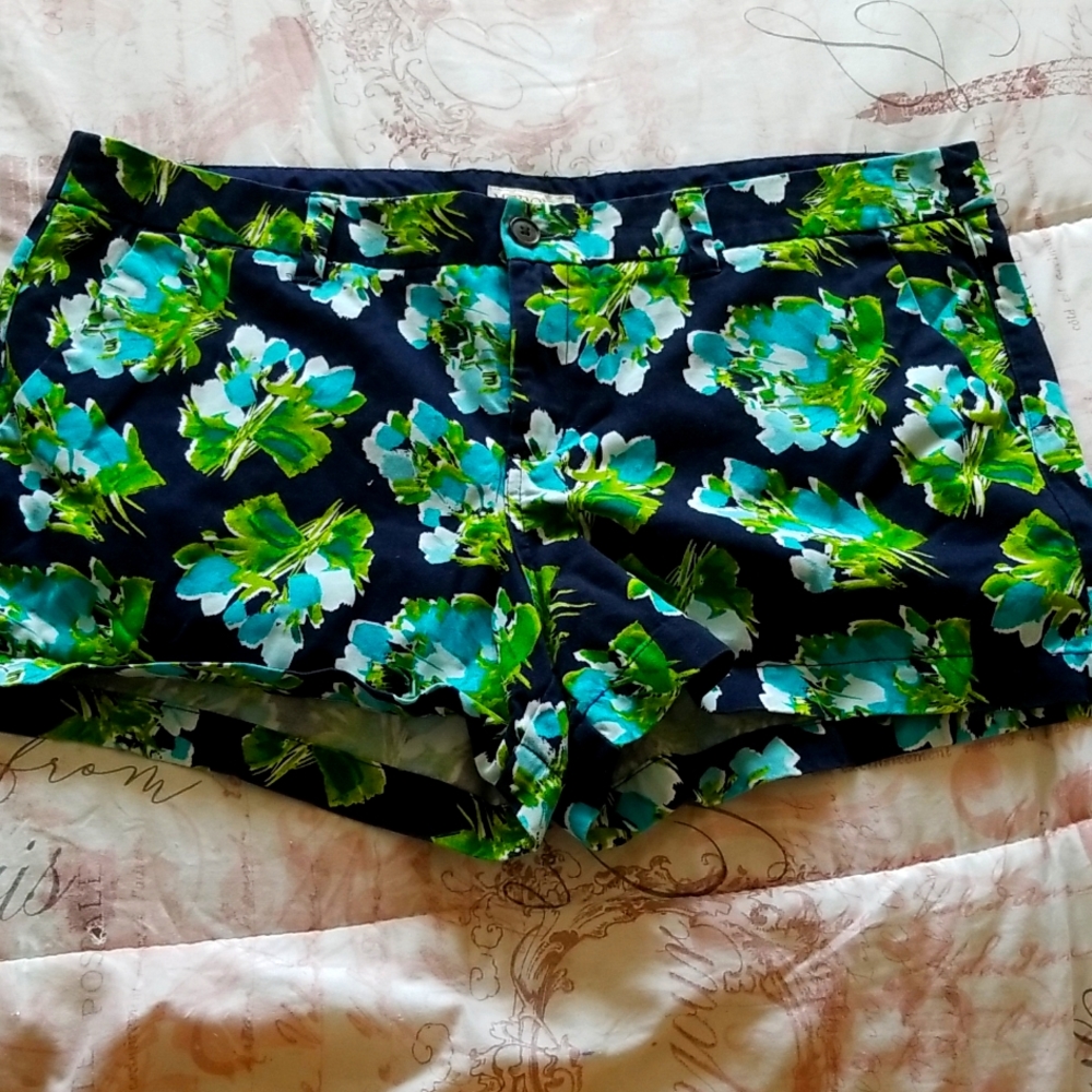 Merona Floral Shorts Size 16